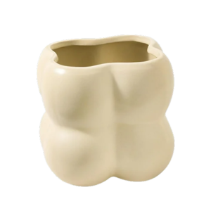 Maceta crema orgánica