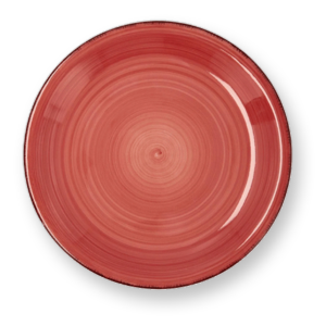 Plato rojo óxido