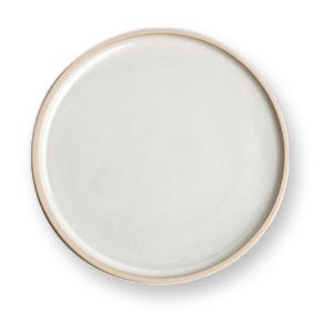Plato blanco arena